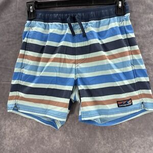 PATAGONIA Wavefarer Retro Blue orange Stripe  Shorts trunks Men's Sz Small 28